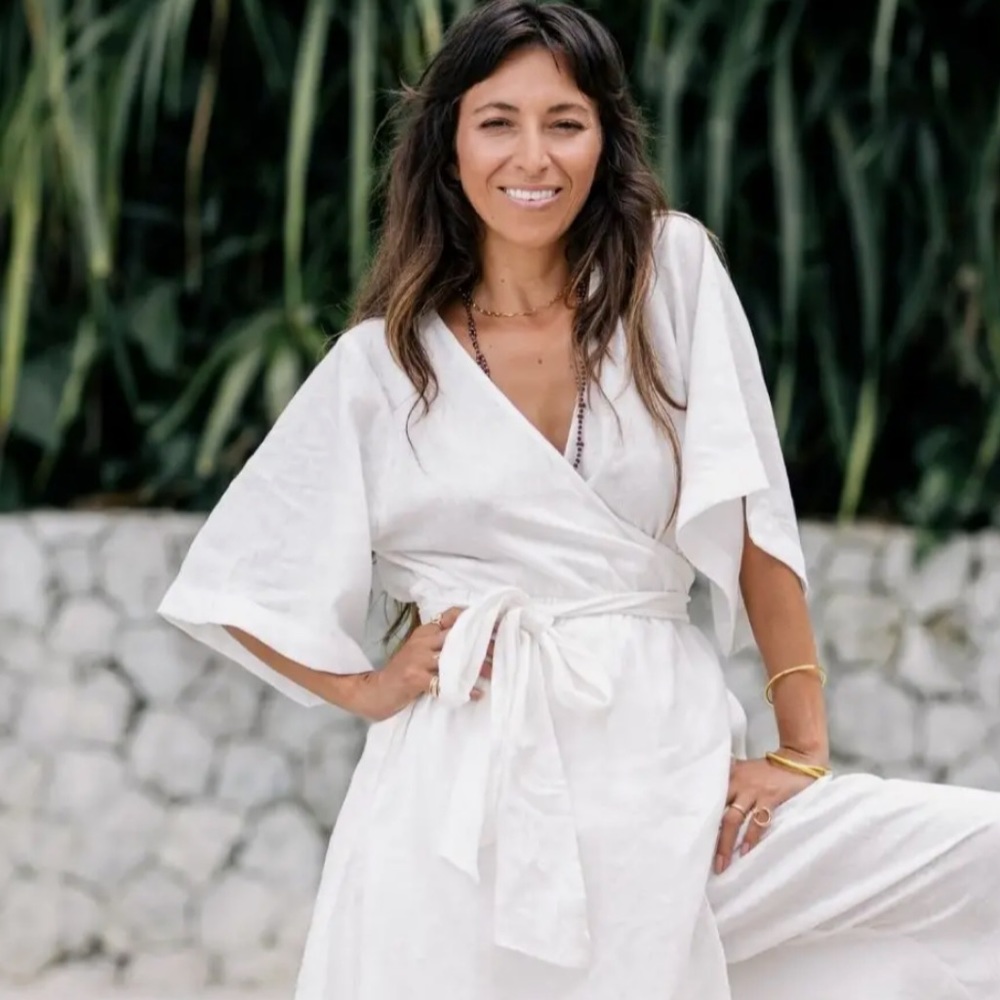 Myrah Peñaloza white Wrap Dress